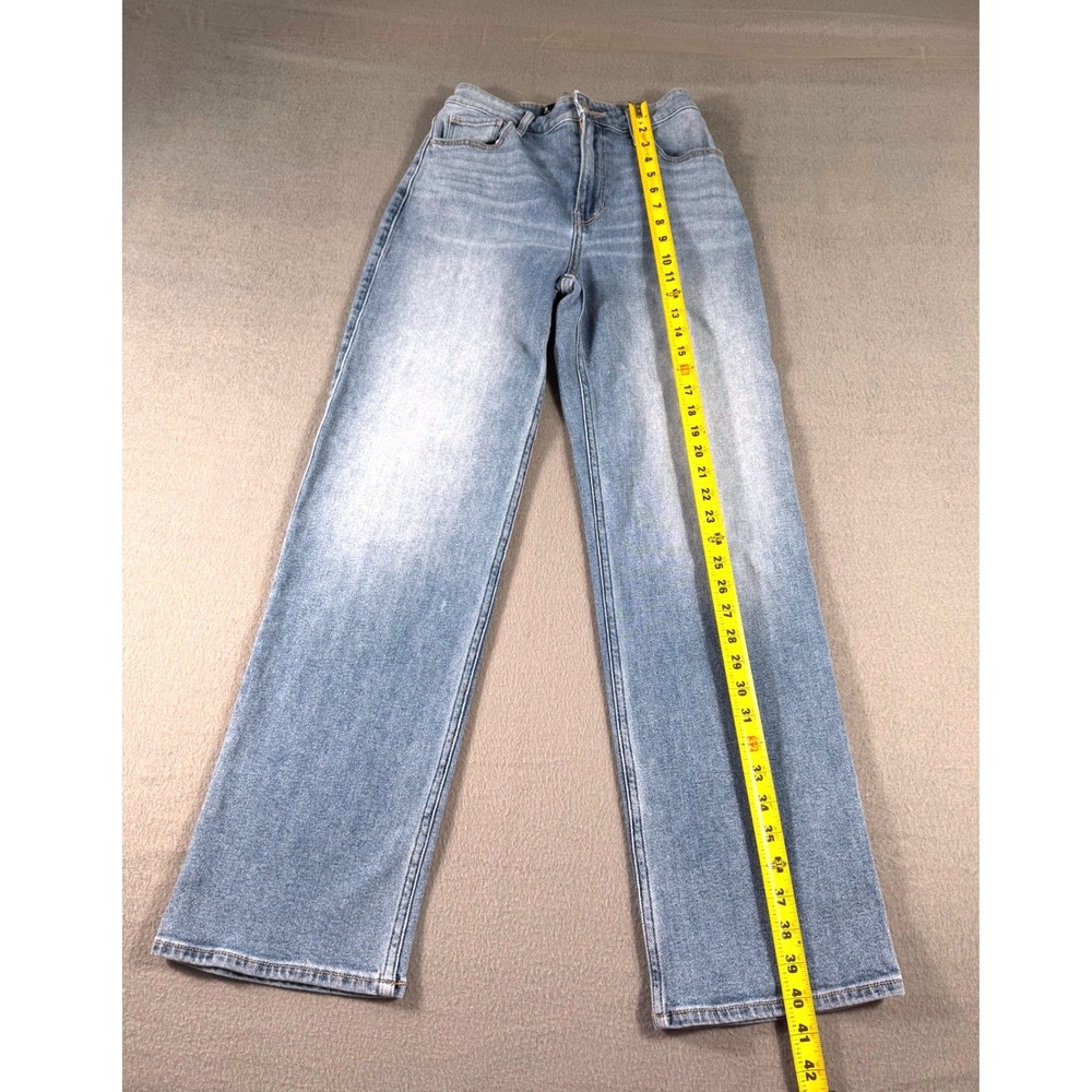 Hollister Dad Jeans Ultra High Rise Light Wash Straight Leg W25 L31 Casual - Picture 9 of 12
